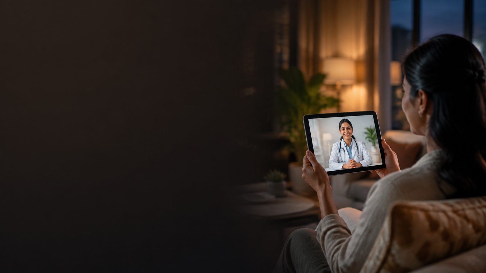 A secure video consultation taking place through LankaMed.